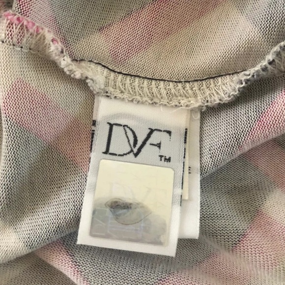 DVF Diane von Furstenberg New Julian Two Navy Pink Diamond Wrap Dress - Picture 12 of 15